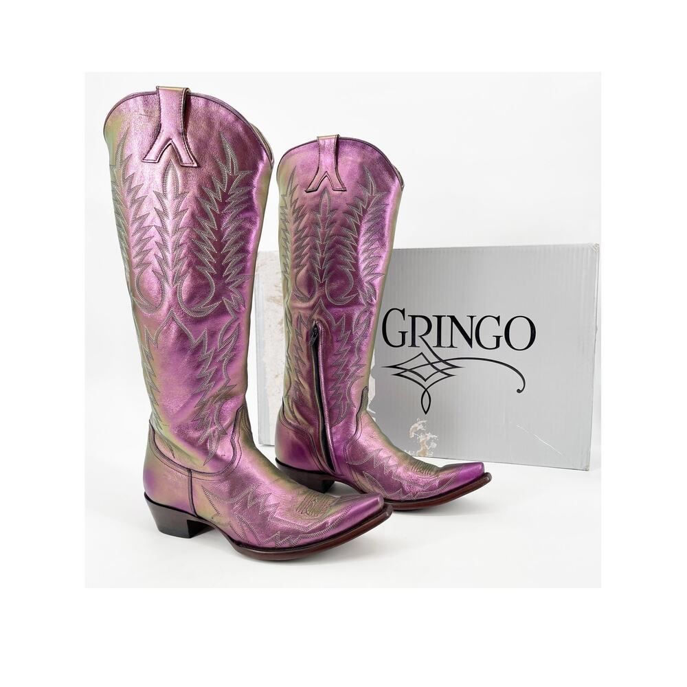 Old Gringo Mayra Bis Prisma Women’s 11 Iridescent Tall Snip Toe Cowgirl Boots